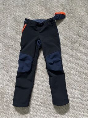 Kids Black and Navy Reinforced Knee Outdoor Pants